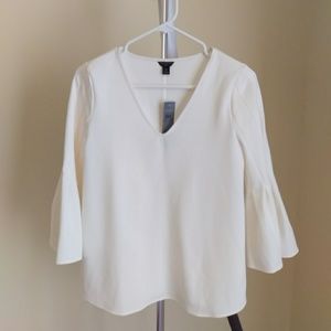 NWT Ann Taylor Petite Fluted Sleeve Top